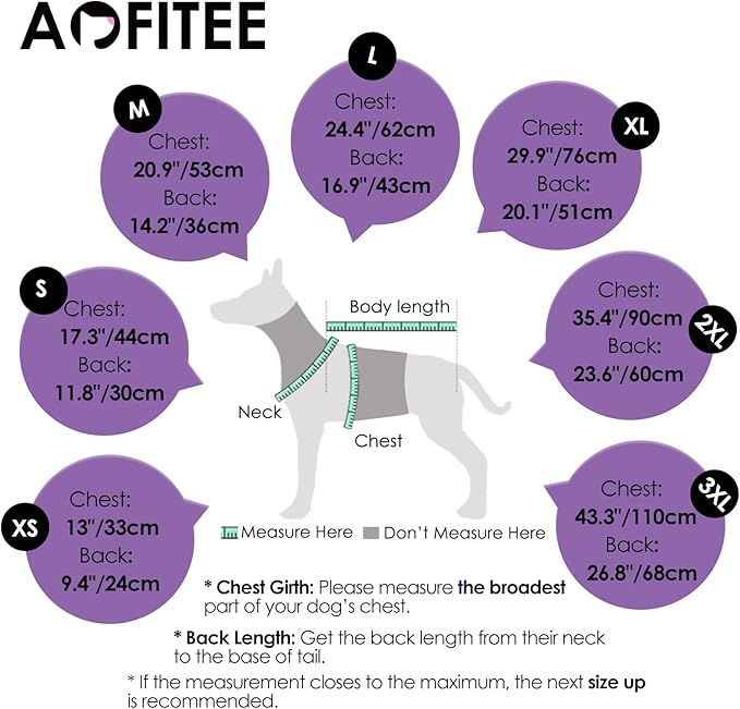 AOFITEE Dog Coat, Warm Dog Jacket, Reflective Winter Coats for Medium Dogs, Turtleneck Dogs Winter Jacket with Harness Built in, Waterproof Windproof Pet Fleece Vest Puffer Jacket, Lilac M