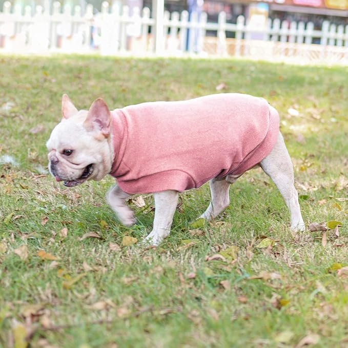 Dociote Dog Clothes for Small Dogs Fleece Puppy Sweaters - Girl Dog Clothes Cat Sweater Winter Sweatshirt Pet Puppy Pajamas for Small Dogs (Small, Pink)