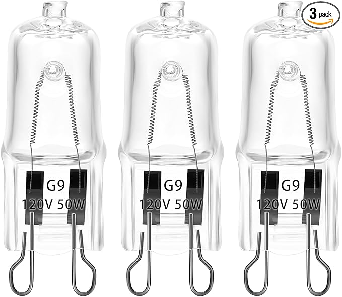 3 Pack UVA UVB Reptile Light Halogen Bulbs Beads Heat Lamp (50 Watt) Clear