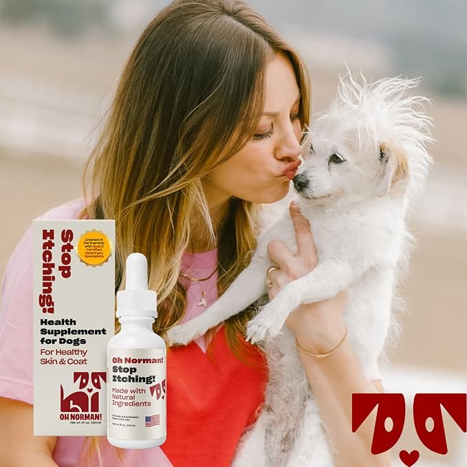 Stop Itching by Kaley Cuoco, All-Natural Itch Relief Supplement for Dogs, Vet Nutritionist-Backed,for All Life Stages and Breeds, 1 Fl Oz