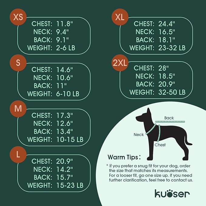 Kuoser Dog Sweater, Dog Sweaters for Small Dogs, Doggie Christmas Clothes, Turtleneck Striped Knitwear, Pet Winter Outfit for Frech Bulldog, Boston Terrier, Green M