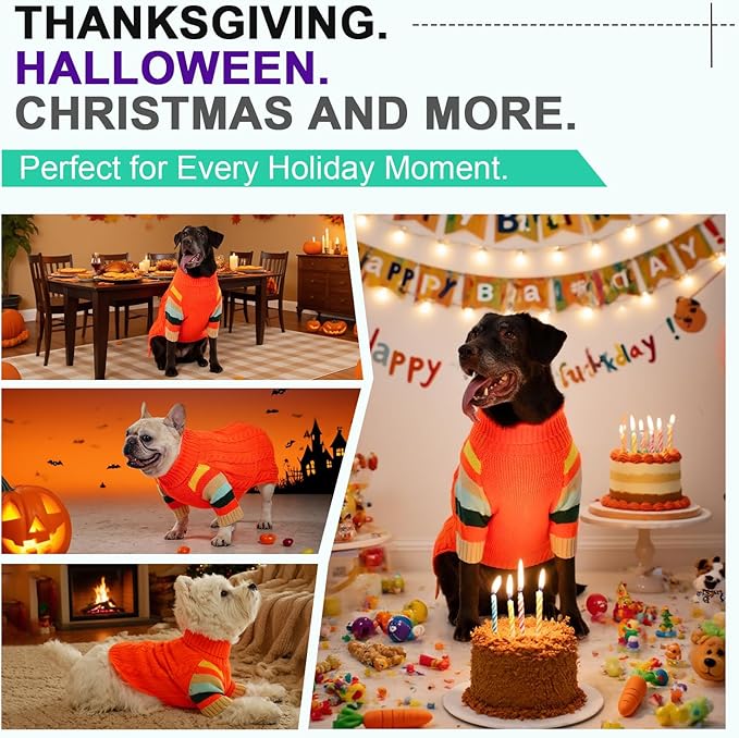 XLarge Dog Sweaters Male Female, Large Dog Sweater Turtleneck Stretchy, XL Dogs Sweaters for Winter Spring Autumn Christmas, Sweater for Extra Large Dogs Collie Pitbull, Pet Knitwear XL