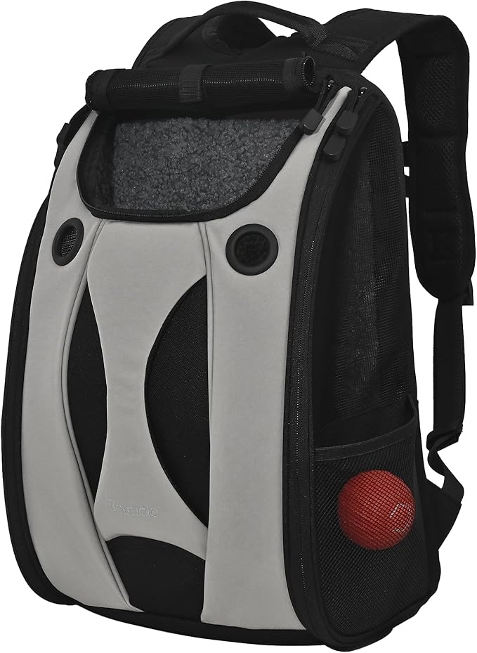 Security Privacy Cat Carrier Backpack Kitten Carry Bag Chihuahua Puppy Weekend Travel Backpack Small Cat Overnight Carrier for Hamster/Cats/Rabbit Comfortable Travel Backpack for Small Pet