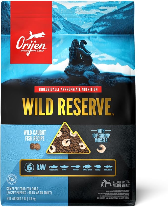 ORIJEN Wild Reserve Dry Dog Food Wild-Caught Fish Recipe 4lb Bag