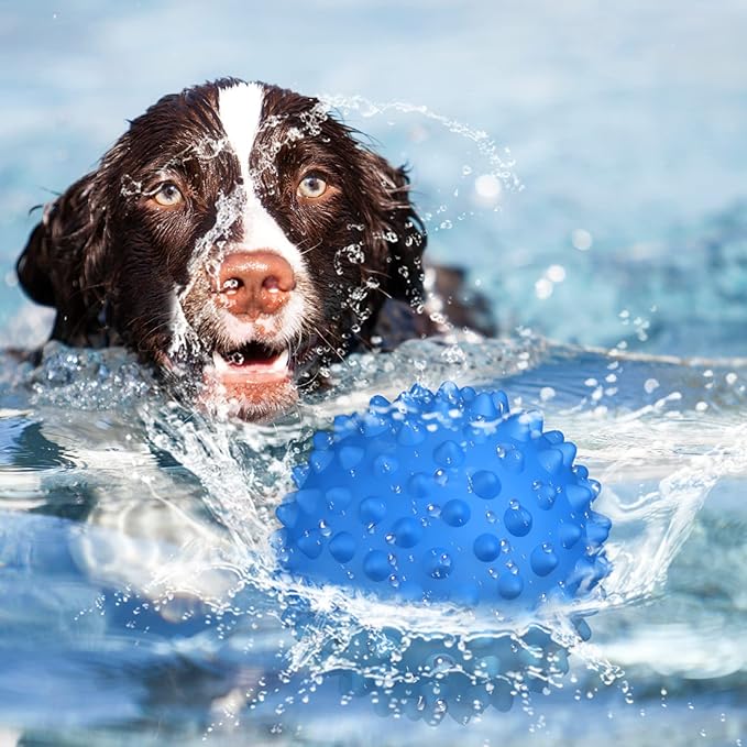 Apasiri Dog Toys for Aggressive Chewers, Dog Balls, Dog Balls for Aggressive Chewers, Squeaky Ball for Dogs, Dog Toys for Aggressive Chewer Large Breed Bacon Flavor 2 Pack