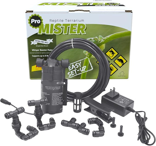 Reptile Mister Humidifier, Reptile Misting System, Mister Sprayer for Reptiles Chameleon Frog Gecko Indoor Plants Vivarium Terrarium, Timer not Included