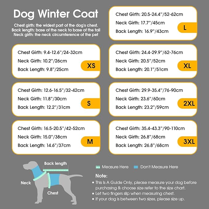 Dog Winter Coat Warm Padded Puppy Jacket Windproof Water Resistant Clothes for Small Medium Large Pets Christmas Sweater Outfit Vest(Grey, 2XL)