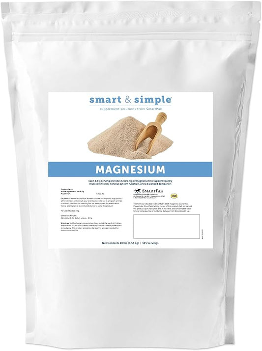 SmartEquine Smart & Simple Magnesium Horse Supplement | Supports Metabolism and Muscle Function | 515 Servings | 10 lb
