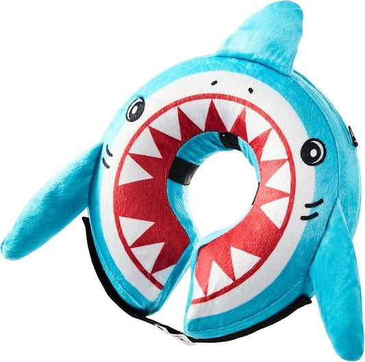 BENCMATE Inflatable Dog Cone Collar Alternative, Soft Dog Cone for Small Medium Large Dogs and Cats, Neck Recovery ECollar Donut Collar After Surgery (XLarge, Shark)