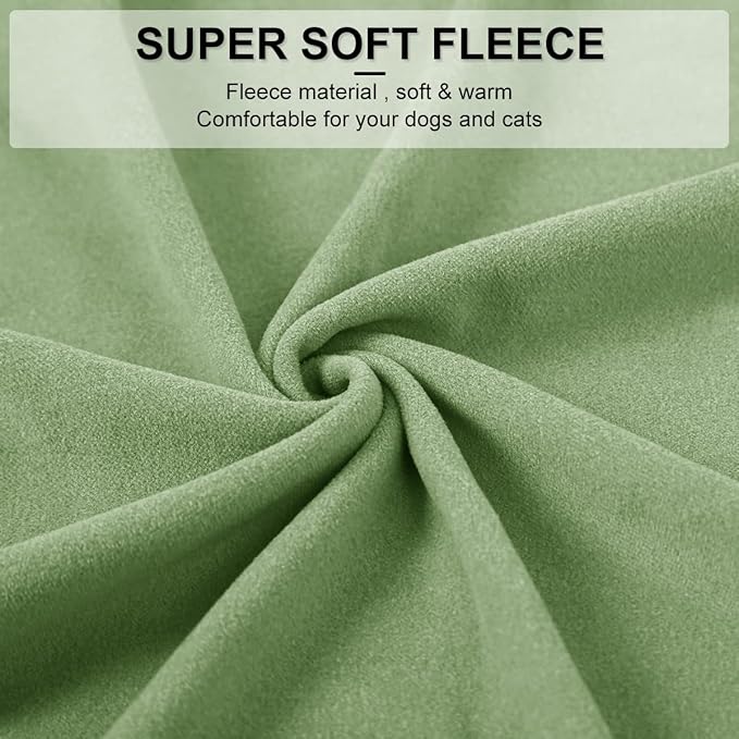 Small Dogs Fleece Dog Sweatshirt - Cold Weather Hoodies Spring Soft Vest Thickening Warm Cat Sweater Puppy Clothes Sweater Winter Sweatshirt Pet Pajamas for Small Dog Cat Puppy (Large, Green)