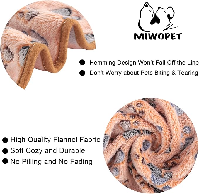 3 Pack Cat and Dog Blanket Soft & Warm Fleece Flannel Sleep Mat, Great Pet Throw for Puppy, Kitten,Cats,Small, Medium & Large Dogs (Medium 30" x 20")