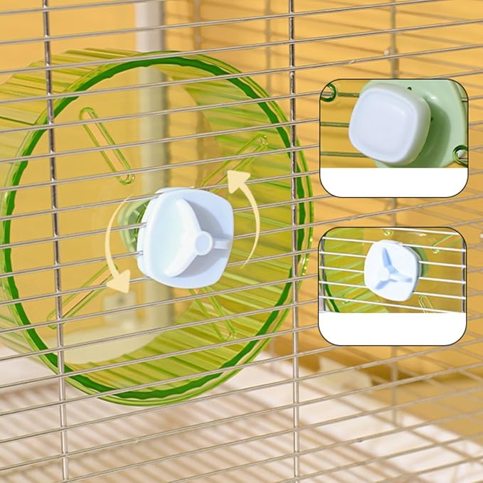 6.8-inch Parrot Silent Running Wheel, Parrot Exercise Wheel, Birds, Parrots, Turtles, Hamsters, Small Animal Quiet Running Wheel (Green)