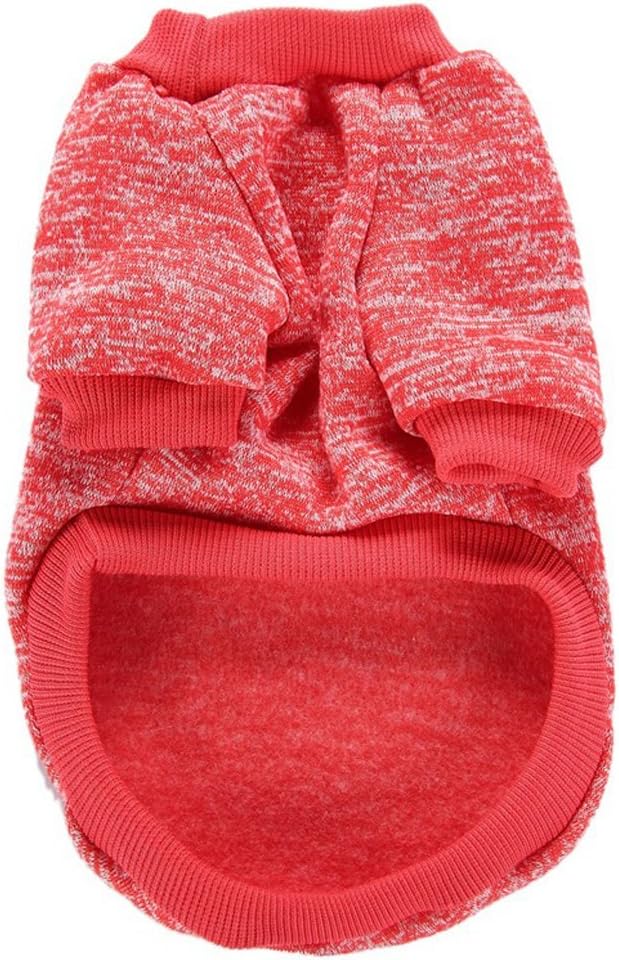 Jecikelon Dog Clothes Dogs Sweater Soft Puppies Clothing Winter Puppy Sweaters Warm Outfit for Dogs Small XXS XS Cat Apparel (Red, XXS)