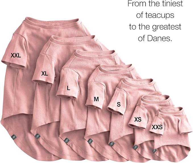 Toby II - The Perfect Tee, 3 Pack Short Sleeve Pet T-Shirt 100% Organic Cotton Tees Clothes for Small, Medium, Large Dogs, Pink Camo, Medium