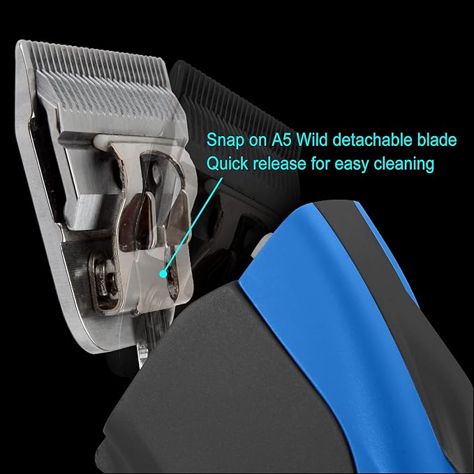 7FW 1/8" - 7F Wide Blade for Dog Grooming, Made of Extra Durable Japanese Steel, Compatible with Most Andis, Oster, Wahl A5 Clippers