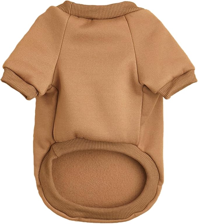 Puppy Sweater for Small Dogs Clothes Warm Winter Cat Clothe Pet Sweatshirt Knitwear Doggie Kitten Clothing, Coffee, Medium