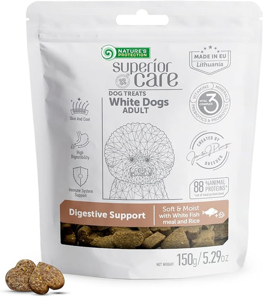 Nature's Protection Wet Dog Food Pouches for Small & Large Breed - High Protein, 24-Pack Soft Dog Food Toppers for Adult Light Coated Dogs (Superior Care - Tuna Fish, 2.46-oz)