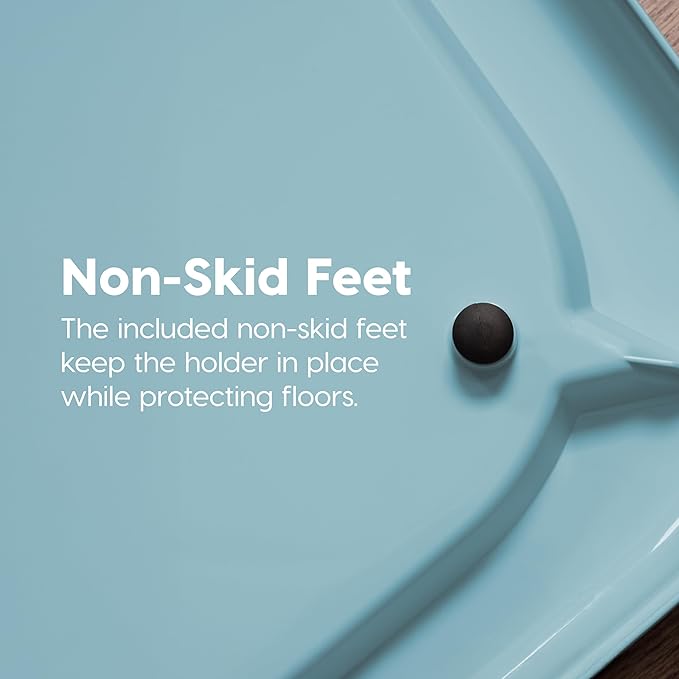 IRIS USA Pee Pad Holder - For Small Sized Dog and Puppy Pee Pads, Secured Latches, Non-Skid Feet, High Polish Finish for Easy Cleaning, Leak Protection, Fits 17"x23" Pad, Blue