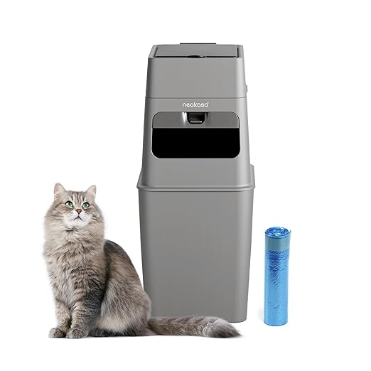 Neakasa Cat Litter Trash Can, 9.2L Waste Disposal Bin for Cat Litter, Dog Poo & Diapers, with Wider Opening and 4-Month Refill Bag (Gray)