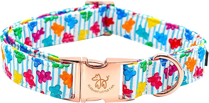 Elegant little tail Dog Collar, Dill Pickles Pattern Pet Collar Durable Cute Dog Collars Male or Female Pet Gift Adjustable Dog Collar for X-Large Dogs