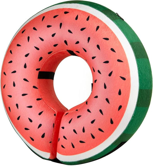 BENCMATE Inflatable Dog Cone Collar Alternative, Soft Dog Cone for Small Medium Large Dogs and Cats, Neck Recovery ECollar Donut Collar After Surgery (XLarge, Watermelom)