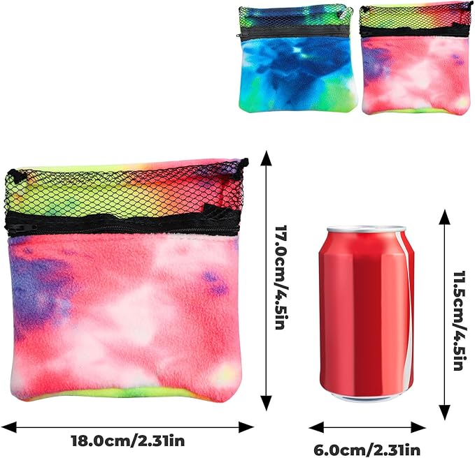 2 Packs Pet Bonding Pouch, Colorful Small Animal Carrier with Breathable Mesh Window, Pet Travel Carrier Accessories for Gerbils, Squirrels, Hamsters, Little Snakes, Geckos