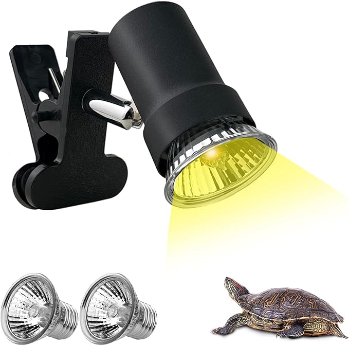 DOMICA Reptile Heat Lamp with 50W 35W UVA UVB Light Bulb, Basking Spot Light Simulated Sunlight, Heating Lamp for Turtle, Lizard, Snake, Beared Dragon, Amphibians