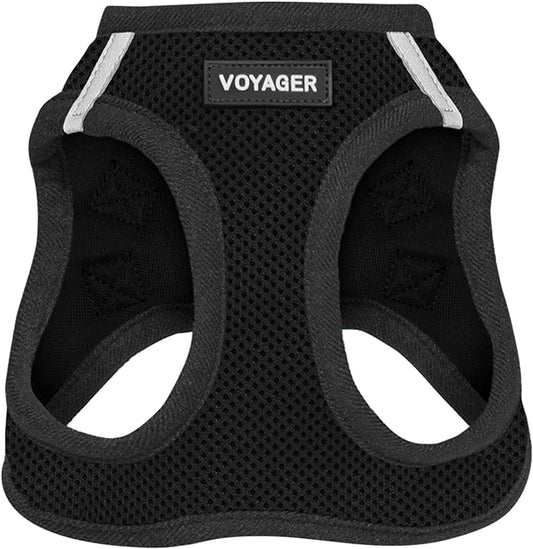 Voyager Step-In Air Dog Harness by Best Pet Supplies - All Weather Mesh Step in Vest Harness for Small and Medium Dogs, Black, size XL - Chest: 20.5 - 23"