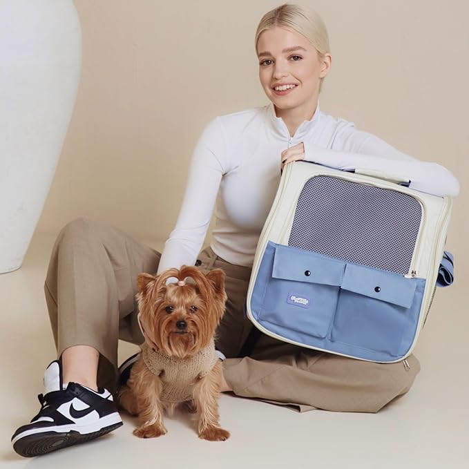 CMP – Cat Backpack Carrier Airline Approved – Breathable Pet Carrier Backpack for Small Dogs, Cats, Puppies, Rabbits – Travel Dog Backpack with Ventilated Design for Hiking, Outdoor, Car Trips