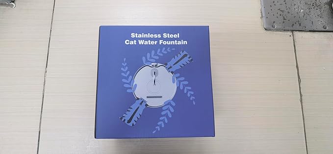 Cat Water Fountain Stainless Steel: Cat Fountain for Drinking - Pet Water Fountain for Cats Inside - 74oz/2.2L Quiet Cats Water Bowl Dispenser - Kitten Drinking Fountains - 6 Filters + 3 Sponges