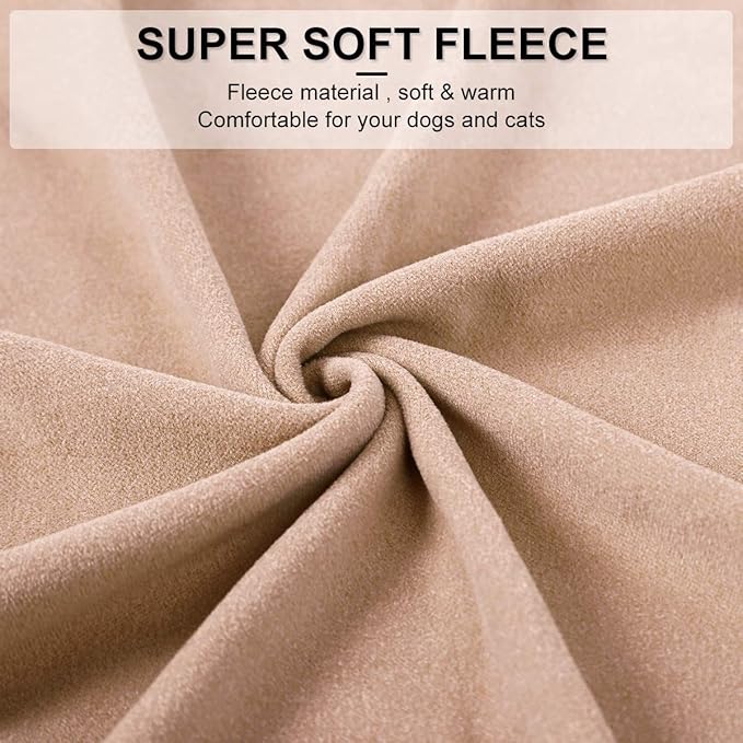 Small Dogs Fleece Dog Sweatshirt - Cold Weather Hoodies Spring Soft Vest Thickening Warm Cat Sweater Puppy Clothes Sweater Winter Sweatshirt Pet Pajamas for Small Dog Cat Puppy (Small, Beige)