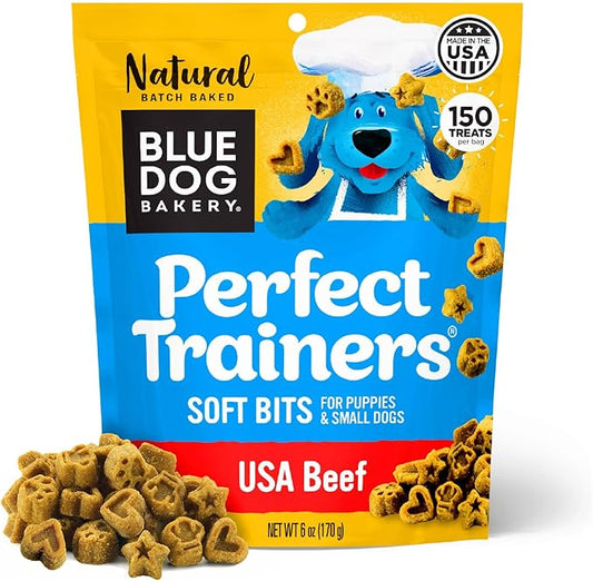 Blue Dog Bakery Perfect Trainers Treat | Small, Soft & Chewy Beef Flavor | Natural Healthy Dog Treats, 6 oz (Pack of 1)
