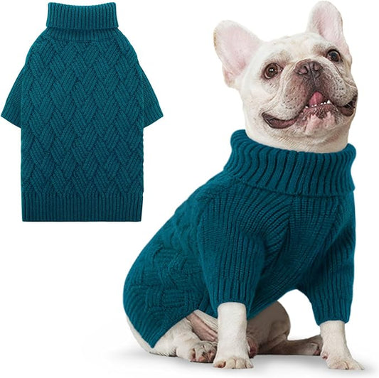 AOFITEE Small Dog Sweater, XS Dog Sweater, Warm Dogs Halloween Sweaters, Dogs Winter Sweaters for Pet Girl Boy, Turtleneck Thick Puppy Sweatshirt Female Male for Yorkie, Chihuahua, XSmall