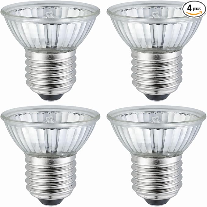 UVB UVA Reptile Light Bulb 25W Bulb for Reptiles and Amphibians Tanks, Turtle Bearded Dragon Lizard Cages Frogs Heat Lamp Replacement Bulb, 4 Packs