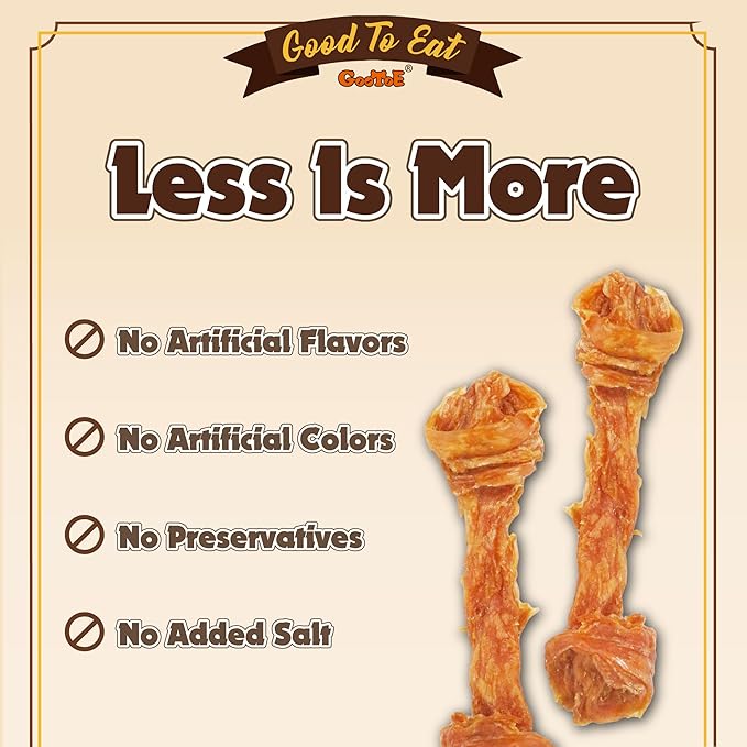 Gootoe Turkey Tendon Dog Treats, Bone (L) 3.53 oz, USA-Sourced Turkey Tendon, Natural Snack, Premium Puppy Chews, Hypoallergenic, Reseal Value Bags, Size for Large Dogs