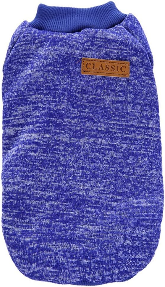 Jecikelon Dog Clothes Dogs Sweater Soft Puppies Clothing Winter Puppy Sweaters Warm Outfit for Dogs Small XXS XS Cat Apparel (Dark Blue, XXS)