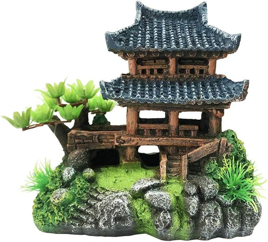 SLOCME Aquarium Classical Resin Castle Decorations - Fish Tank Realistic Details, Traditional Castle Aquarium Accessories