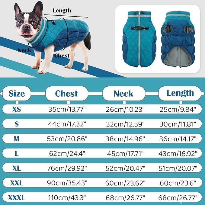 Dog Jackets for Medium Dogs,Medium Dog Coat,Warm Pet Winter Coat Zip Up Back,Waterproof Dogs Jacket with D-Ring,Pet Cold Weather Coats with Fleece Lined, Snowsuit Pug Boston Terrier,M