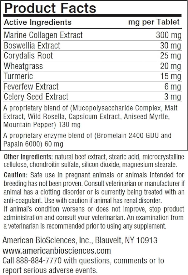 DGP, All-Natural Joint Supplement for Dogs - Joint Support with Turmeric, Boswellia Extract & More - Quick Effect for Pet Mobility Support - 180 Chewable Tablets (Pack of 3)