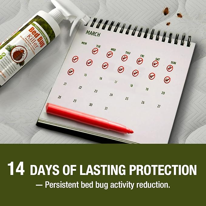 Bed Bug Killer 16 oz EcoVenger by EcoRaider, 100% Kill Efficacy, Bedbugs & Mites, Kills Eggs & The Resistant, Lasting Protection, USDA BIO-Certified, Plant Extract Based & Non-Toxic, Child & Pet Safe