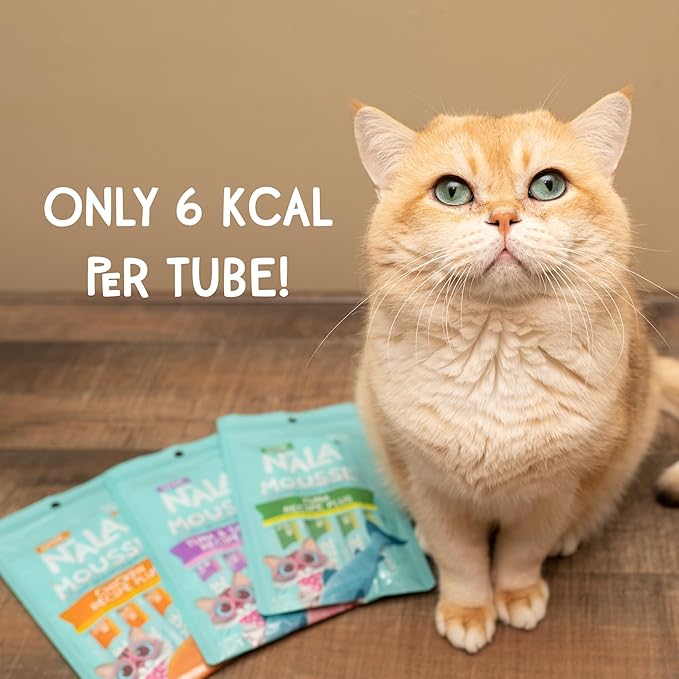 LOVE, NALA Lickable Cat Treats – Grain-Free Squeeze Up Mousse Puree for Cats – Natural, Tasty Wet Cat Treats – Tuna Flavor – 24-Pack