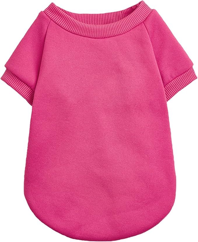 Puppy Sweater for Small Dogs Clothes Warm Winter Cat Clothe Pet Sweatshirt Knitwear Doggie Kitten Clothing, Rose, Small