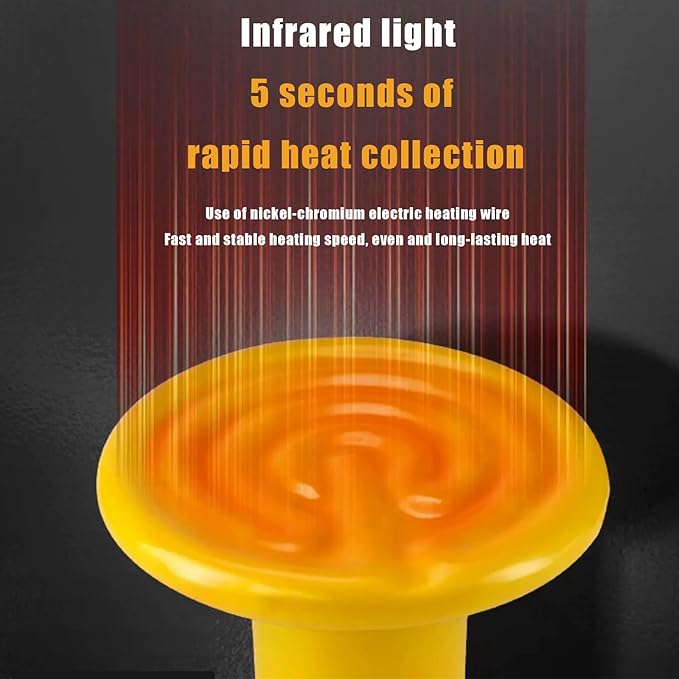 JZNCHP-Reptile Heat lamp-Ceramic Heat emitter-Bearded Dragon Tank Accessories 75W Yellow Infrared Bulb Emitter Lamp for Pet Heat lamp for Chickens(2-Pack)