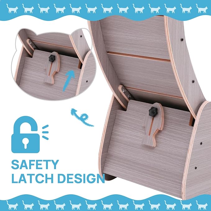 43 Inch Large Cat Exercise Wheel for Indoor Cats, Silent Treadmill, Non-Tip Design, Safe & Quiet Cat Running Wheel, Easy to Assemble, Supports Cats Up to 55 lbs (Grey)