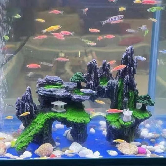 Eco-Friendly Resin Aquarium Rock Decor – Realistic Fish Tank Landscape, Low-Maintenance, Safe for Betta & Shrimp Tanks