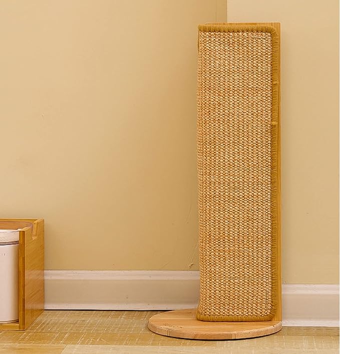 SHENGOCASE 2-Pack 24.5" Tall No Drilling Wall Sofa Couch Corner Cat Sisal Scratcher,Scratching Post,Replaceable Sisal Scratch Pad Mat, Couch Protector