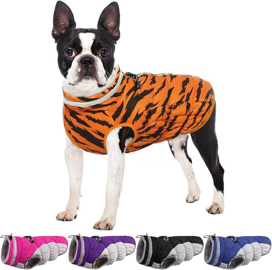 Dog Jackets for Medium Dogs,Medium Dog Coat,Warm Pet Winter Coat Zip Up Back,Waterproof Dogs Jacket with D-Ring,Pet Cold Weather Coats with Fleece Lined, Snowsuit Pug Boston Terrier,M