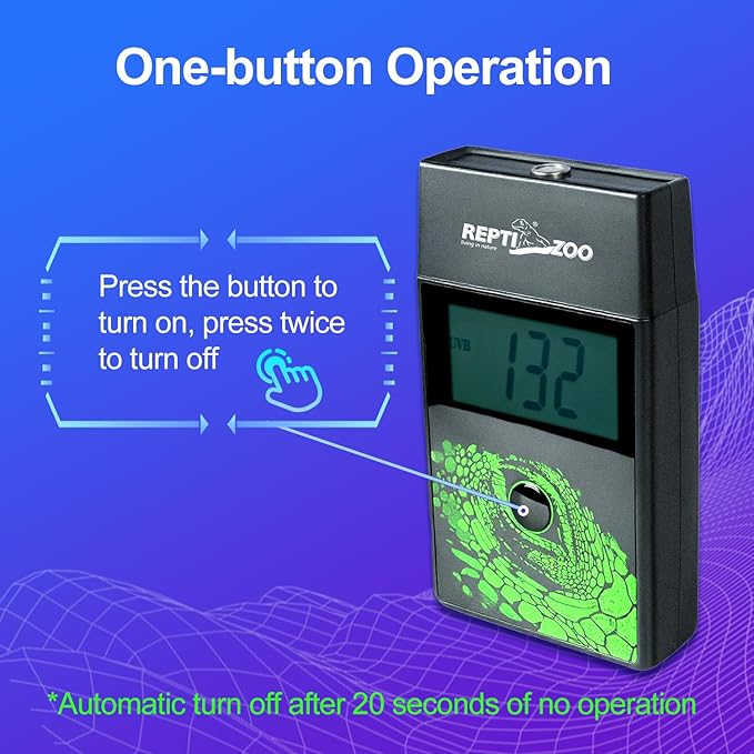 REPTI ZOO UVB Index Meter Handheld Reptile Lamp UV Detector, Digital UVB Tester Reptile Accessories for Reptile Lamp Bulb UVB Testing