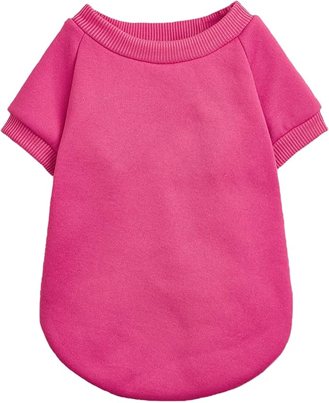 Puppy Sweater for Small Dogs Clothes Warm Winter Cat Clothe Pet Sweatshirt Knitwear Doggie Kitten Clothing, Rose, Large