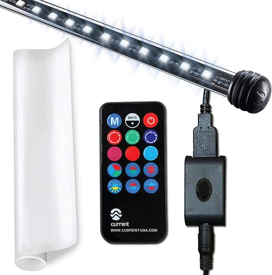 CURRENT USA 36" Serene Aquarium LED Background Light Kit | Fish Tank Lighting Backdrop Decoration Black 3D 29, 30, 40, 50, 55, 65 Gallon Tank (3152)